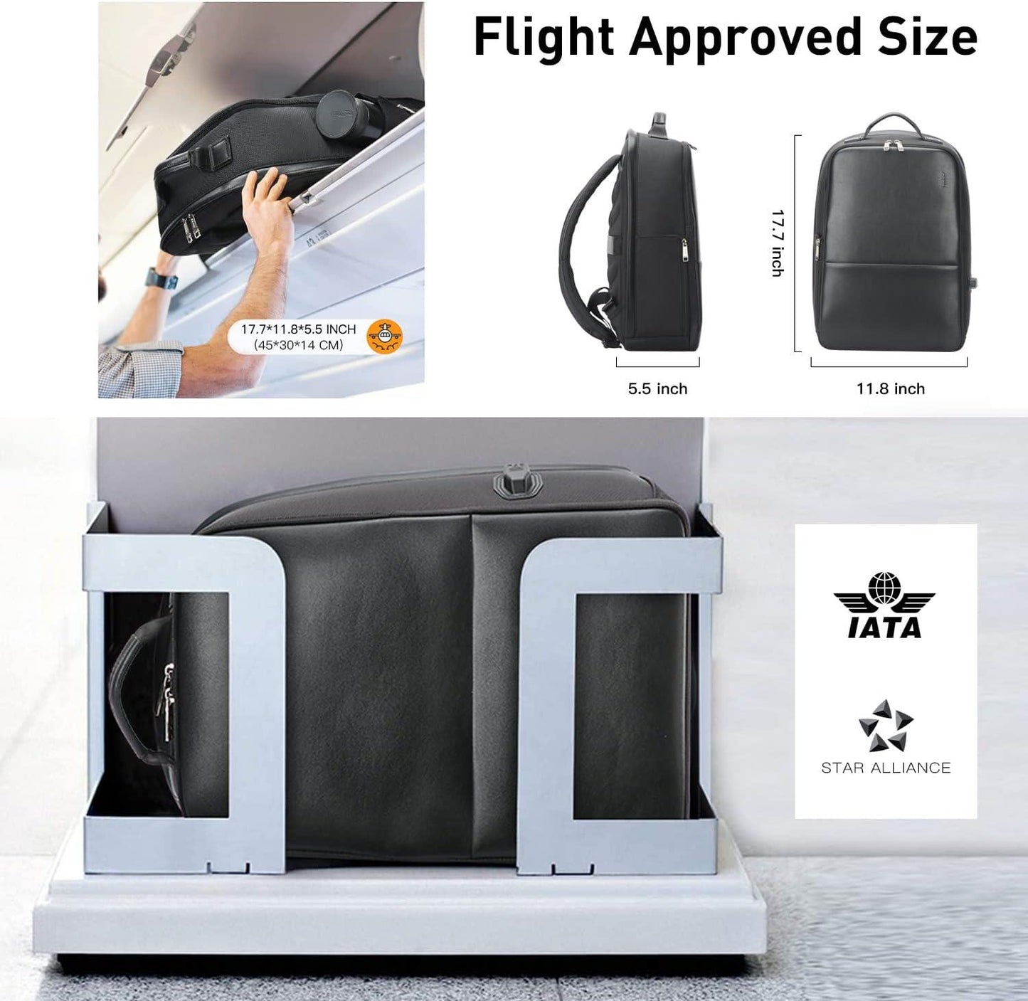 FR Fashion Co. 17" Men's Anti-Theft Laptop Backpack