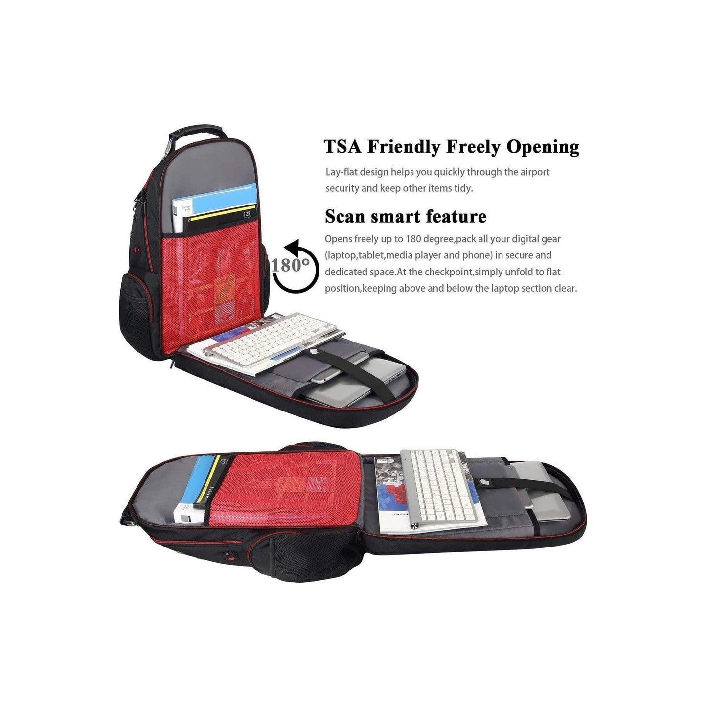 FR Fashion Co. 18" Men's TSA-Approved Travel Backpack