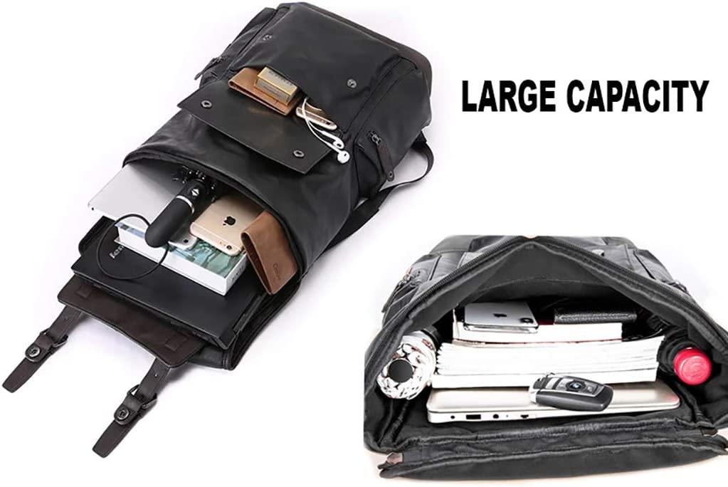 FR Fashion Co. 18" Men's Vintage Leather Backpack