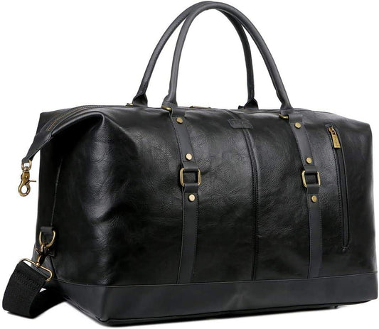 FR Fashion Co. 20" Leather Overnight Travel Duffel Bag