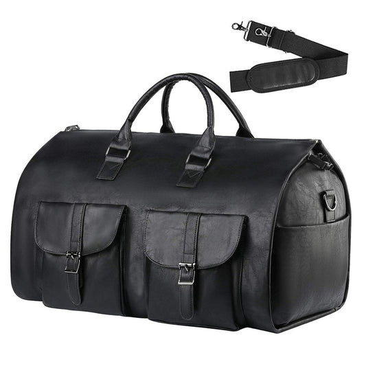 FR Fashion Co. 22" Men's Classic Leather Duffel Bag