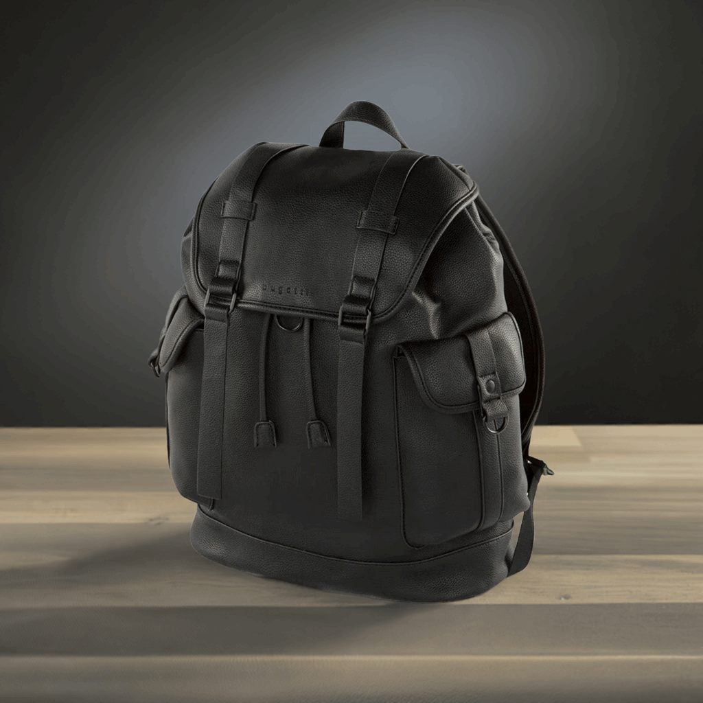 Bugatti Henry Vegan Leather Backpack with Flap - Stiles Supply Co.