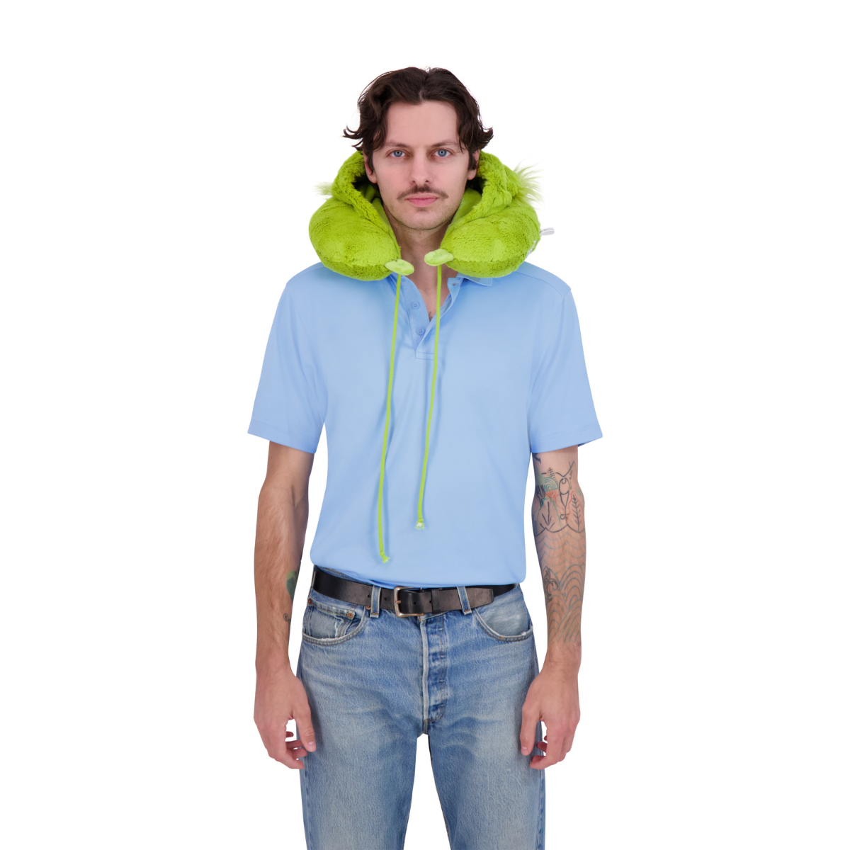 Grinch Santa Hat Hoodie Neck Pillow - Stiles Supply Co.