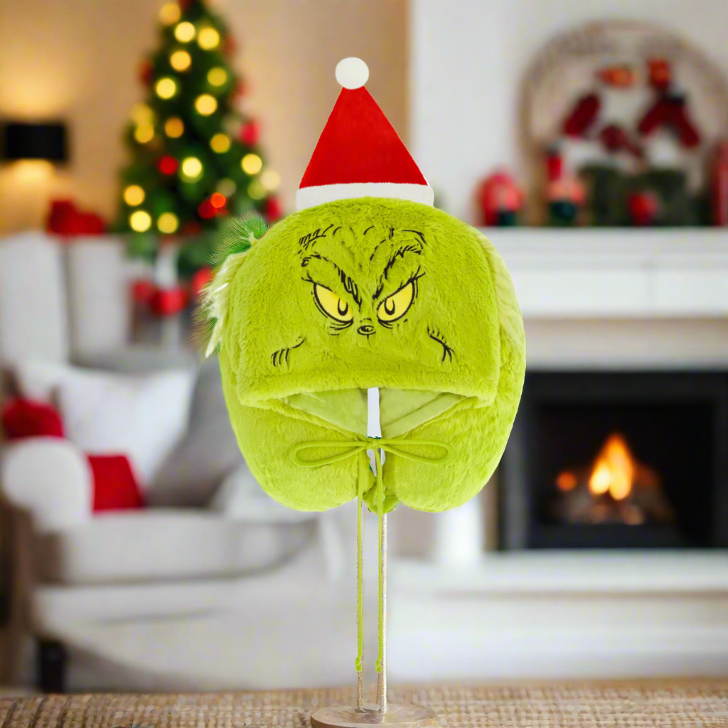 Grinch Santa Hat Hoodie Neck Pillow - Stiles Supply Co.