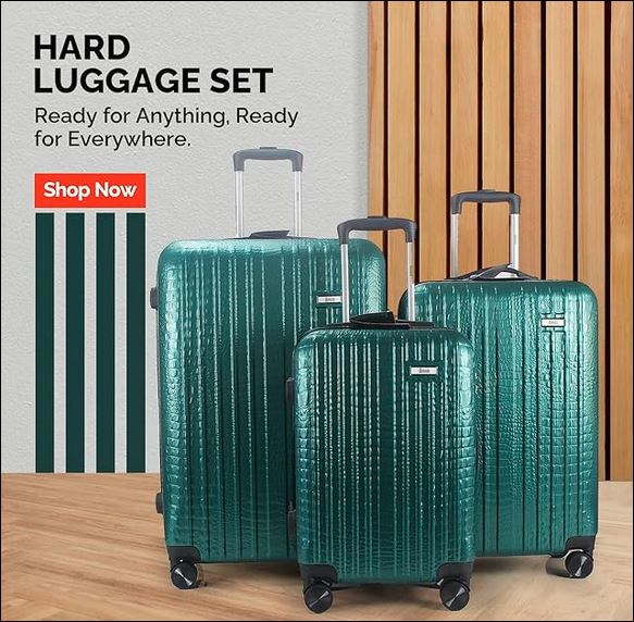 Mirage Brian Soft Shell Lightweight Expandable 3 Piece Luggage Set - Stiles Supply Co.