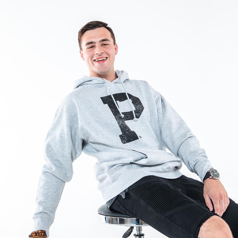 Soft-Blend "P" Hoodie - Grey - Stiles Supply Co.