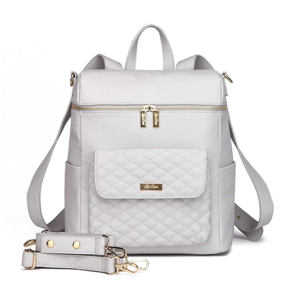 Luli Bebe Signature Diaper Bag Stone Grey
