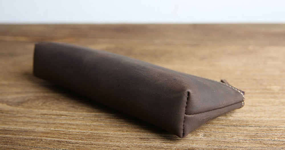 Steel Horse Leather The Pallavi Leather Pencil Case - Makeup Bag - Stiles Supply Co.