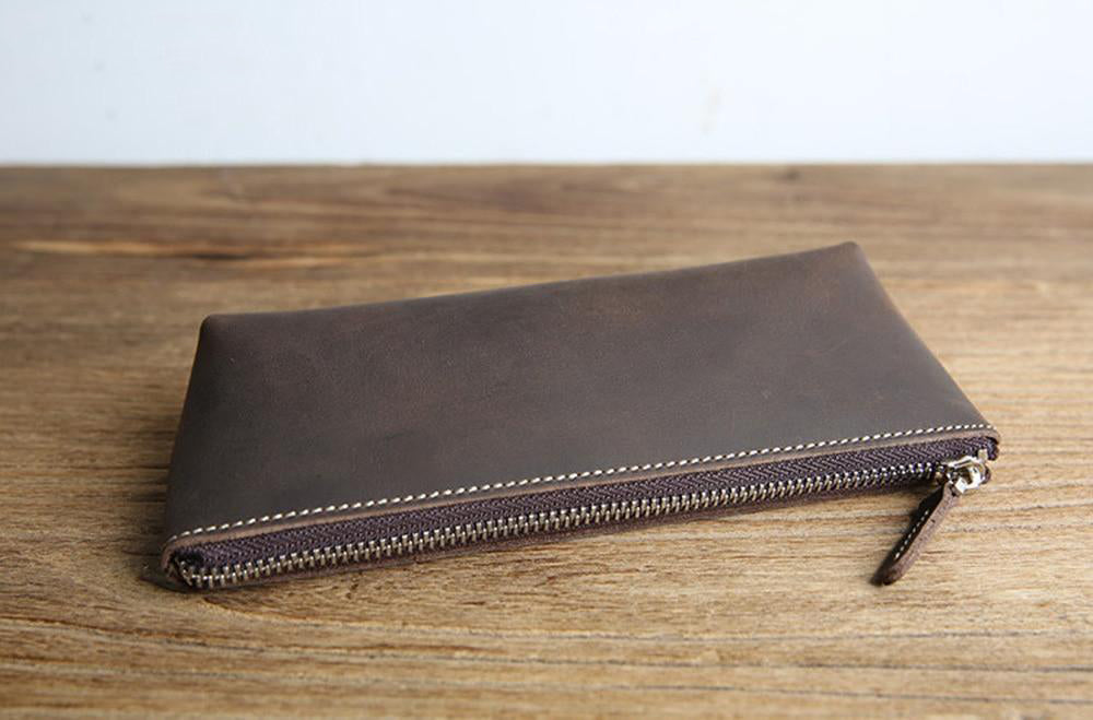 Steel Horse Leather The Pallavi Leather Pencil Case - Makeup Bag - Stiles Supply Co.
