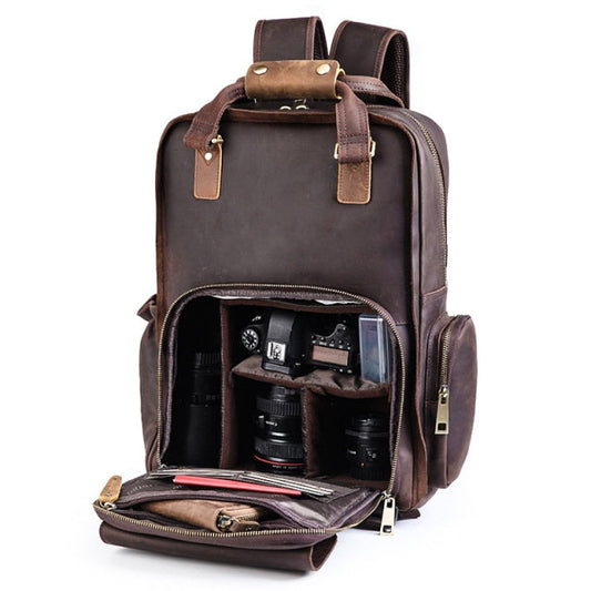 Steel Horse Leather The Gaetano Leather Camera Bag - Stiles Supply Co.