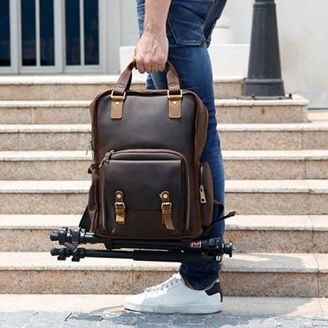 Steel Horse Leather The Gaetano Leather Camera Bag - Stiles Supply Co.