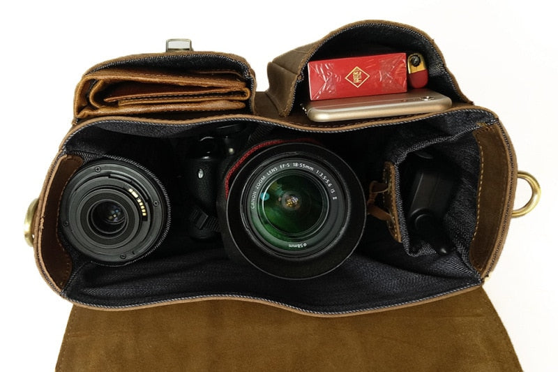 Steel Horse Leather The Faust Leather Camera Messenger Bag - Stiles Supply Co.