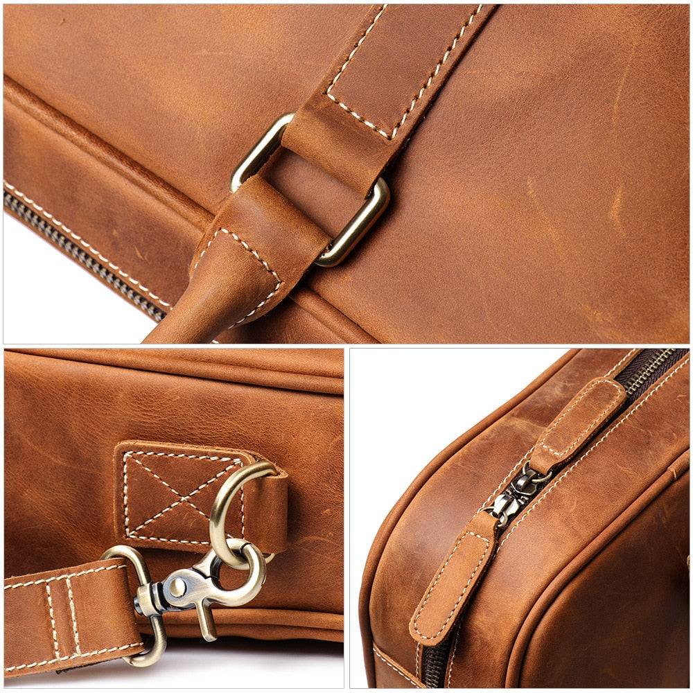 Steel Horse Leather The Bjorn Leather Laptop Bag - Stiles Supply Co.