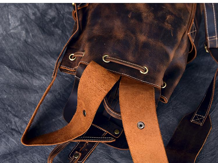Steel Horse Leather The Olaf Rucksack - Stiles Supply Co.