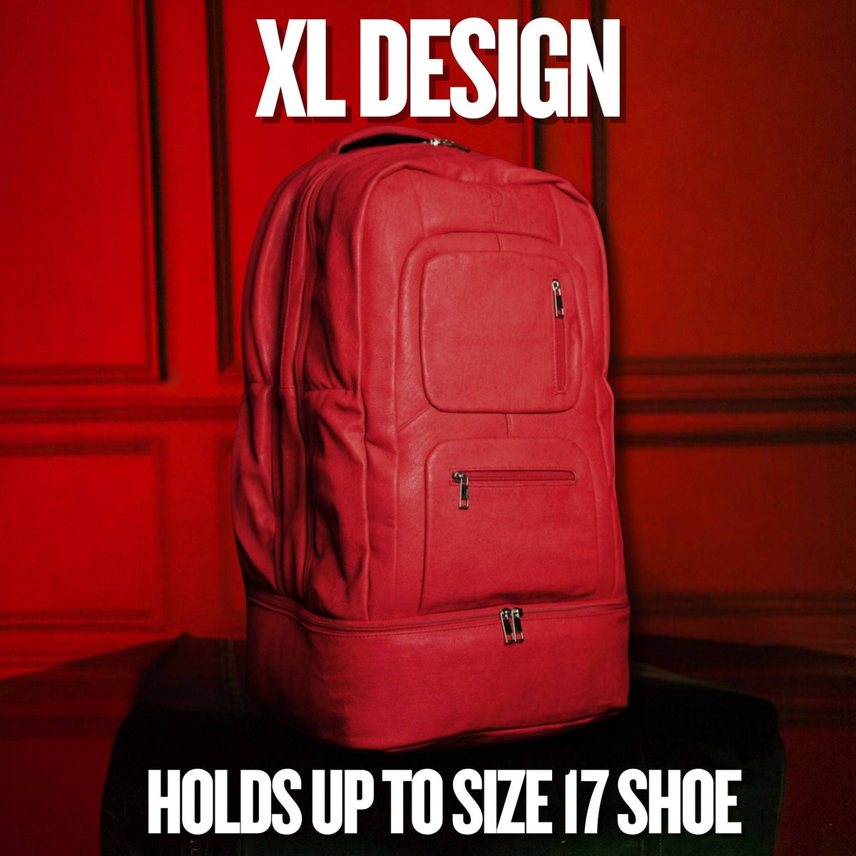 Sole Premise Red Leather Patented Shoe Bag (XL Design)