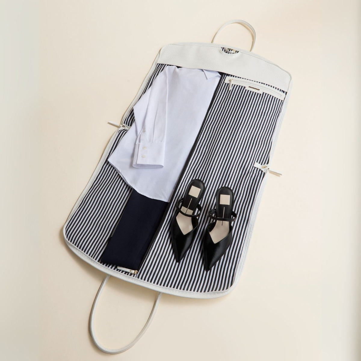 Hudson + Bleecker Bon Voyage Garment Bag - White Crocodile