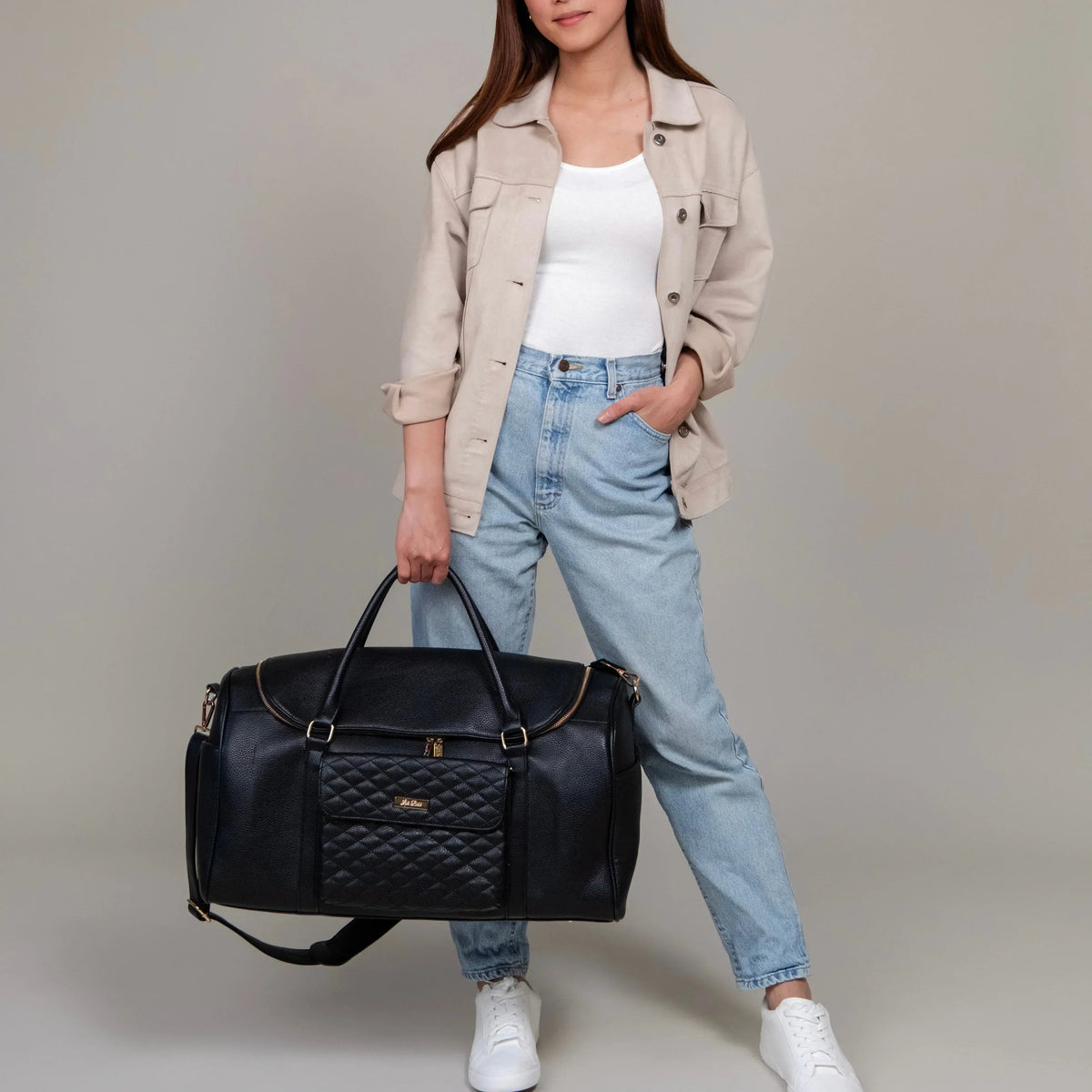 Luli Bebe Weekender Travel Bag | Stone Grey