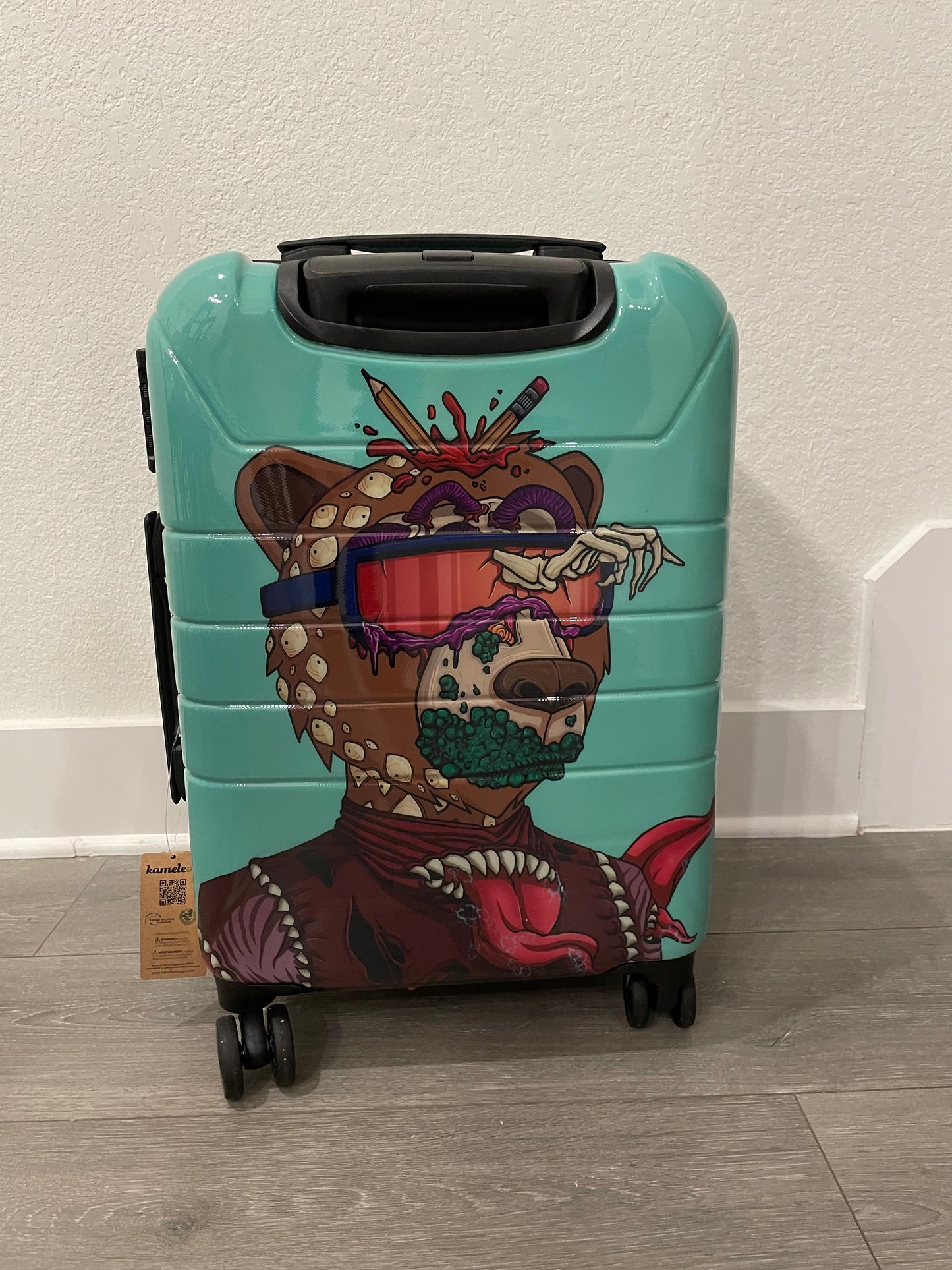 Stiles Supply Co. X Bugatti Ski Goggle Bear Carry On Luggage