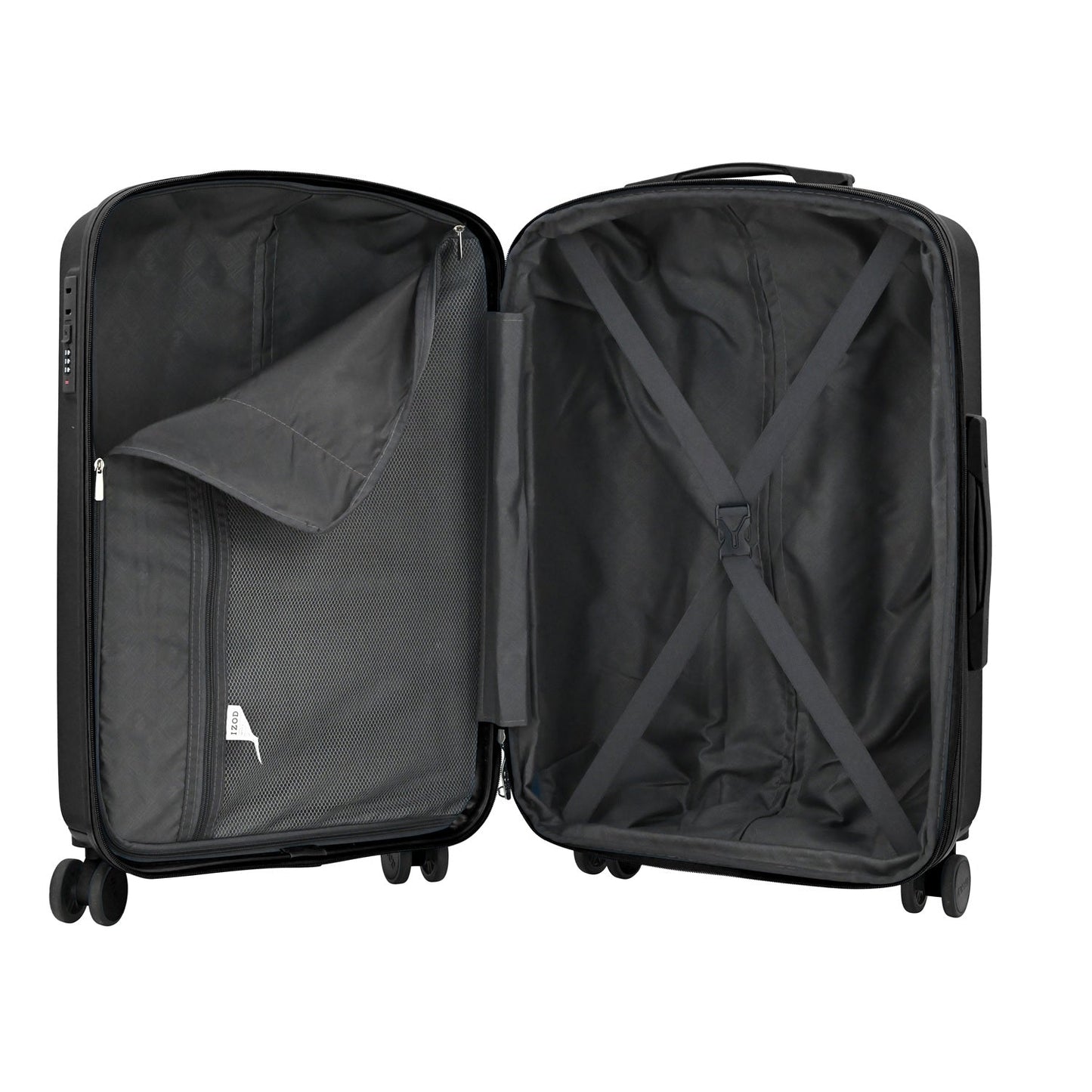 IZOD Mateo 20-Inch Carry-On Luggage – Lightweight Expandable ABS Hardside Suitcase with 360° Dual Spinner Wheels & Built-In Combo Lock