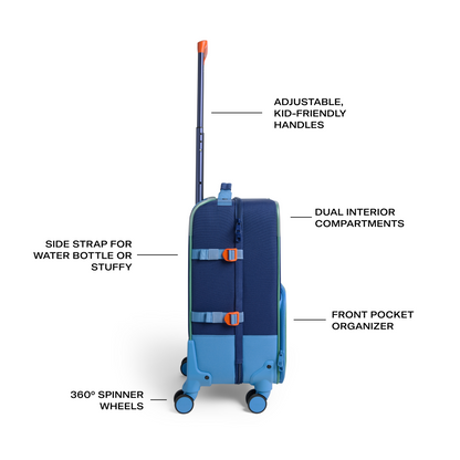 STATE Bags Logan Carry-On Suitcase, Green, Blue and Orange
