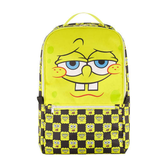 SpongeBob SquarePants Yellow Check Big Face Backpack - Stiles Supply Co.