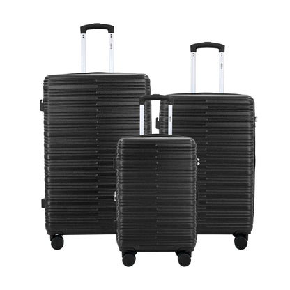 IZOD Romeo Lightweight Expandable ABS 3 Piece Luggage Set - 20", 24", and 28" Sizes with 360° Dual Spinning Wheels and Combo Lock