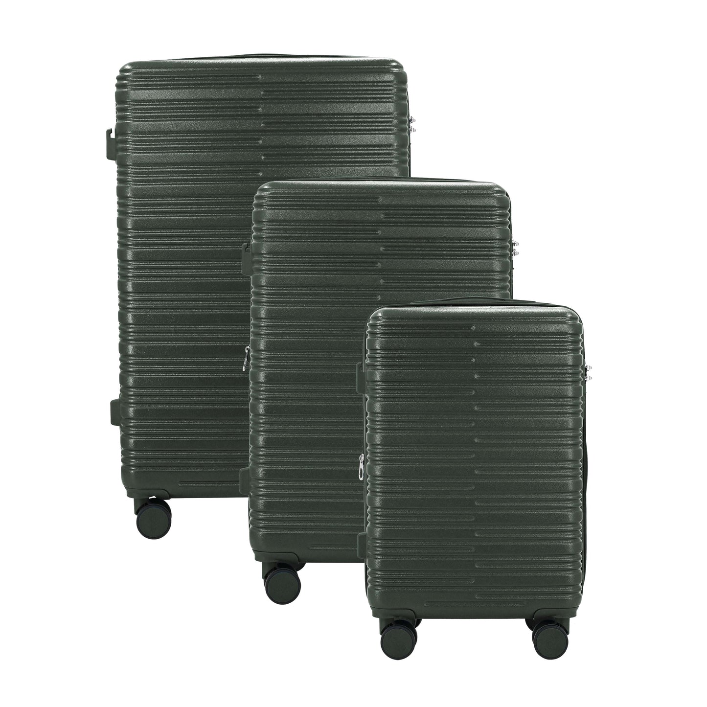 IZOD Romeo Lightweight Expandable ABS 3 Piece Luggage Set - 20", 24", and 28" Sizes with 360° Dual Spinning Wheels and Combo Lock
