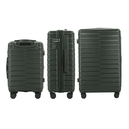 IZOD Romeo Lightweight Expandable ABS 3 Piece Luggage Set - 20", 24", and 28" Sizes with 360° Dual Spinning Wheels and Combo Lock