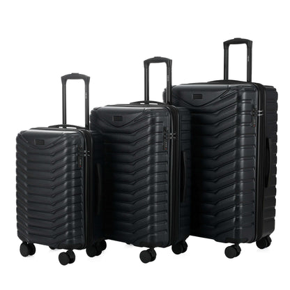 IZOD Phantom Lightweight Expandable ABS 3 Piece Luggage Set - 20", 24", and 28" Sizes with 360° Dual Spinning Wheels and Combo Lock