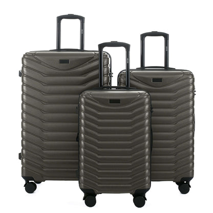 IZOD Phantom Lightweight Expandable ABS 3 Piece Luggage Set - 20", 24", and 28" Sizes with 360° Dual Spinning Wheels and Combo Lock