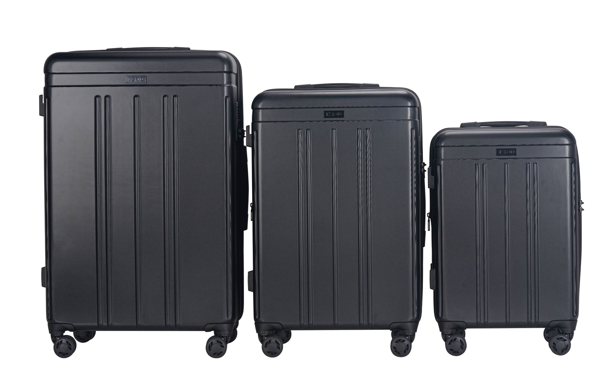 IZOD Zoe 3-Piece Luggage Set – Lightweight ABS Hard Shell Suitcases with 360° Spinner Wheels, Telescopic Handle & Expandable Design (28”/24”/20”)