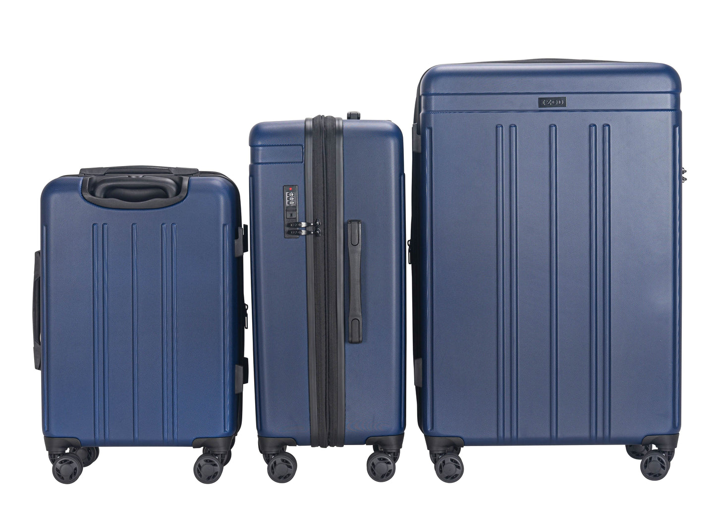 IZOD Zoe 3-Piece Luggage Set – Lightweight ABS Hard Shell Suitcases with 360° Spinner Wheels, Telescopic Handle & Expandable Design (28”/24”/20”)