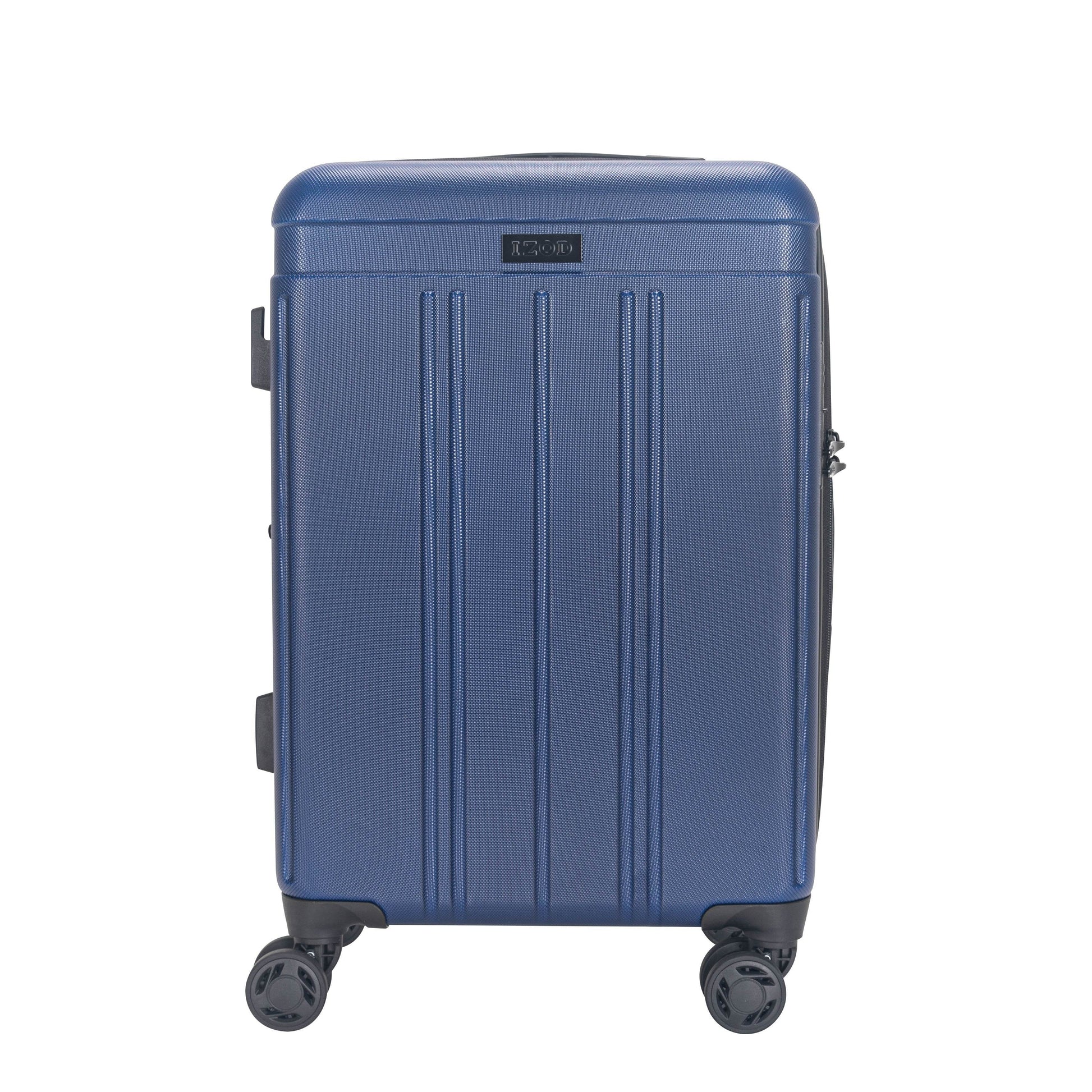 IZOD Zoe 3-Piece Luggage Set – Lightweight ABS Hard Shell Suitcases with 360° Spinner Wheels, Telescopic Handle & Expandable Design (28”/24”/20”)