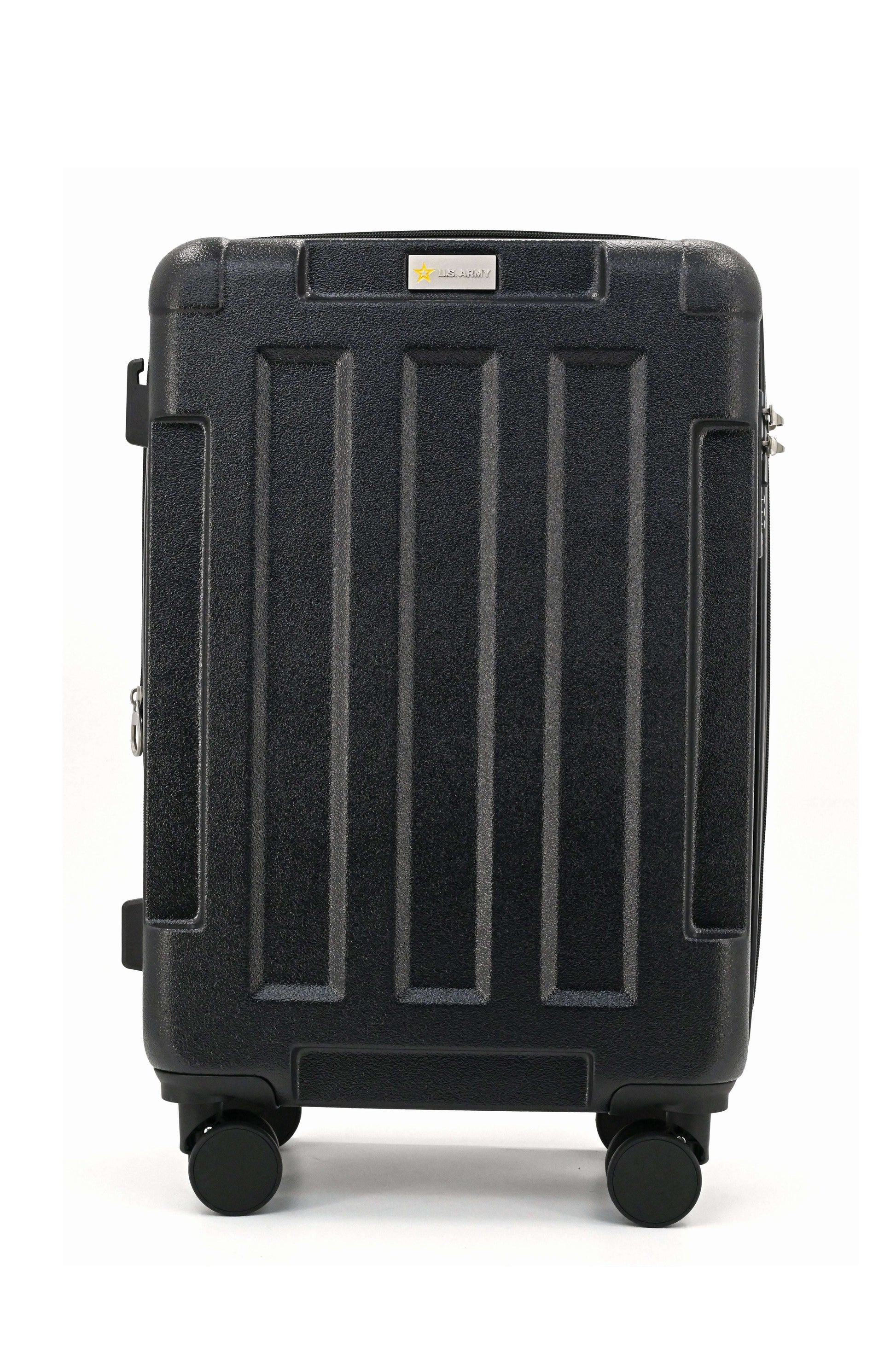 US Army Hawk 3-Piece Luggage Set – Lightweight Expandable ABS Hard Shell Suitcases with Spinner Wheels & Logo Print (28”/24”/20”) – Military Travel Collection