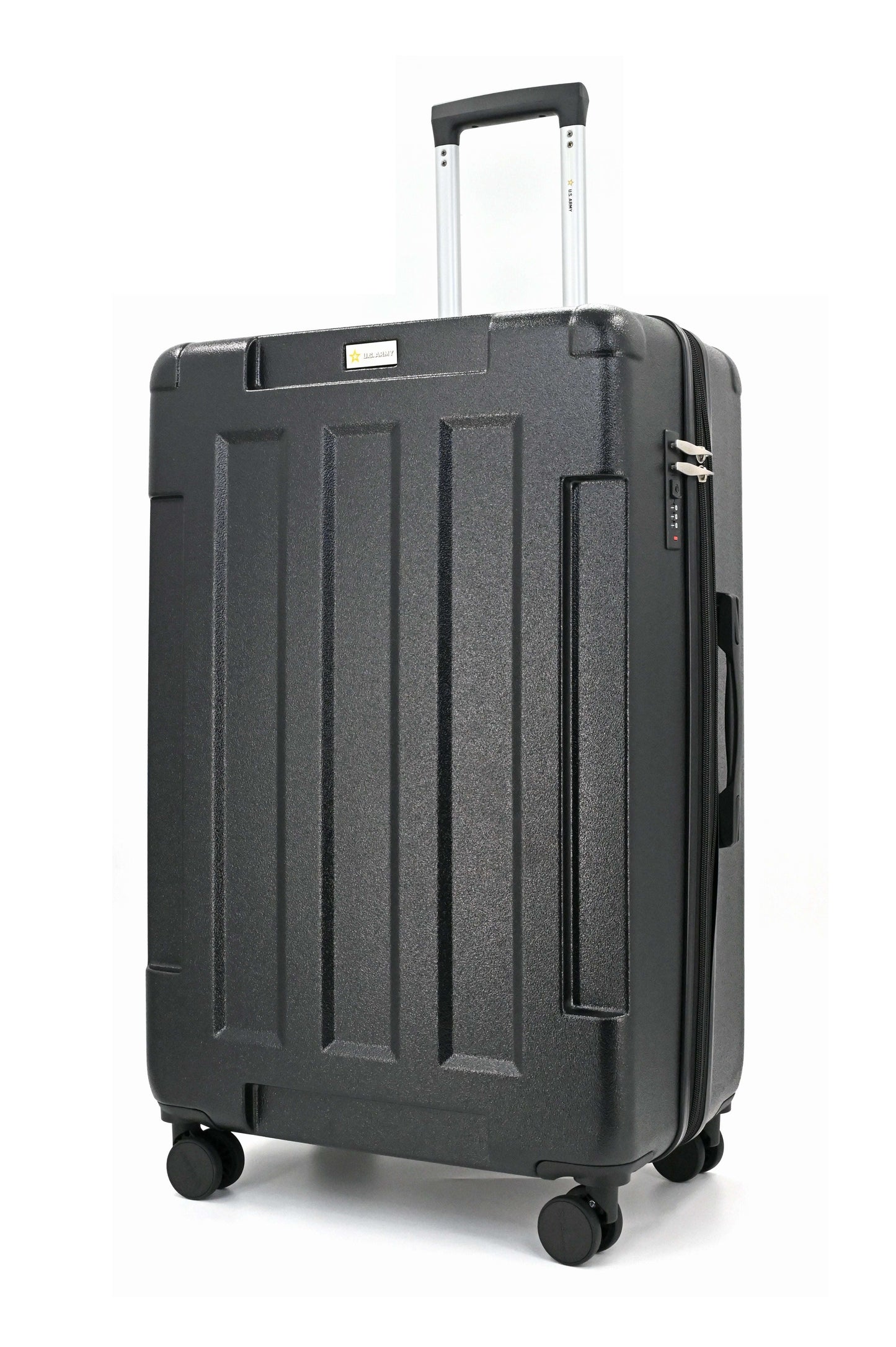 US Army Hawk 3-Piece Luggage Set – Lightweight Expandable ABS Hard Shell Suitcases with Spinner Wheels & Logo Print (28”/24”/20”) – Military Travel Collection