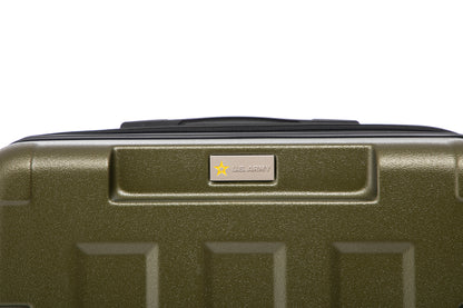 US Army Hawk 3-Piece Luggage Set – Lightweight Expandable ABS Hard Shell Suitcases with Spinner Wheels & Logo Print (28”/24”/20”) – Military Travel Collection