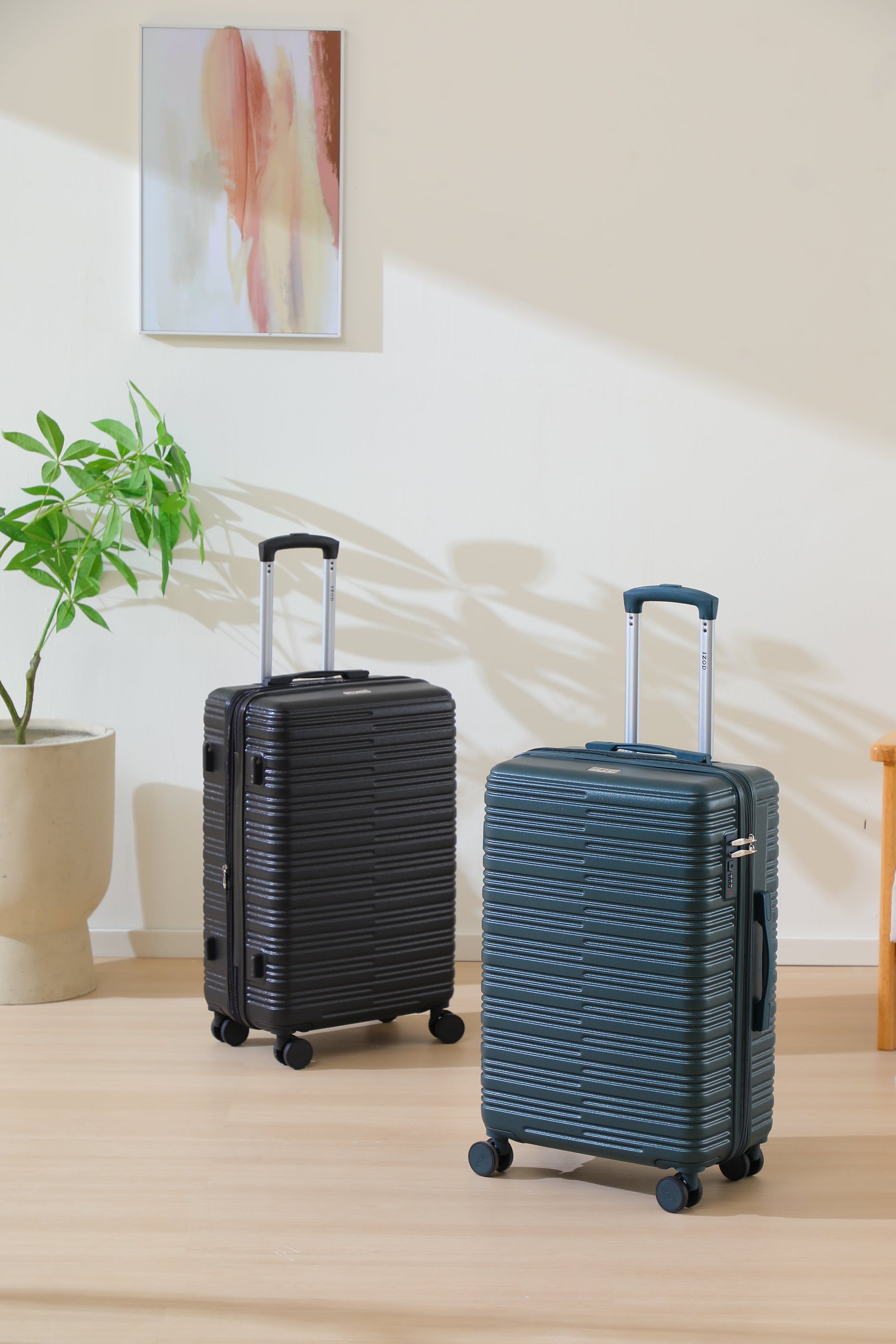 IZOD Camellia Premium Lightweight ABS 3 Piece Luggage Set - Stiles Supply Co.