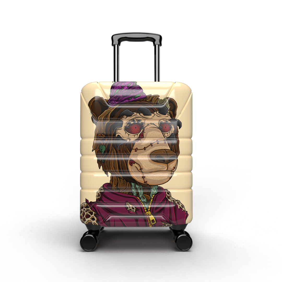 Stiles Supply Co. X Bugatti Wood Bear Carry On Luggage