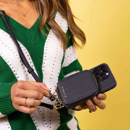 CASUPO iPhone Case and Wallet with Long Strap - Navy