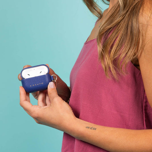 CASUPO Leather Airpod Case - Cobalt