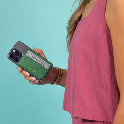 CASUPO Mag Safe Leather Wallet with RFID - Green