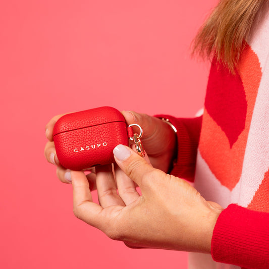 CASUPO Leather Airpod Case - Red