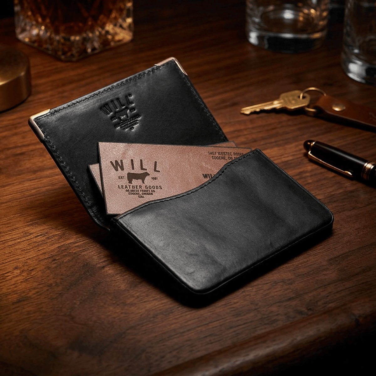 Will Leather Goods William Business Card Holder
