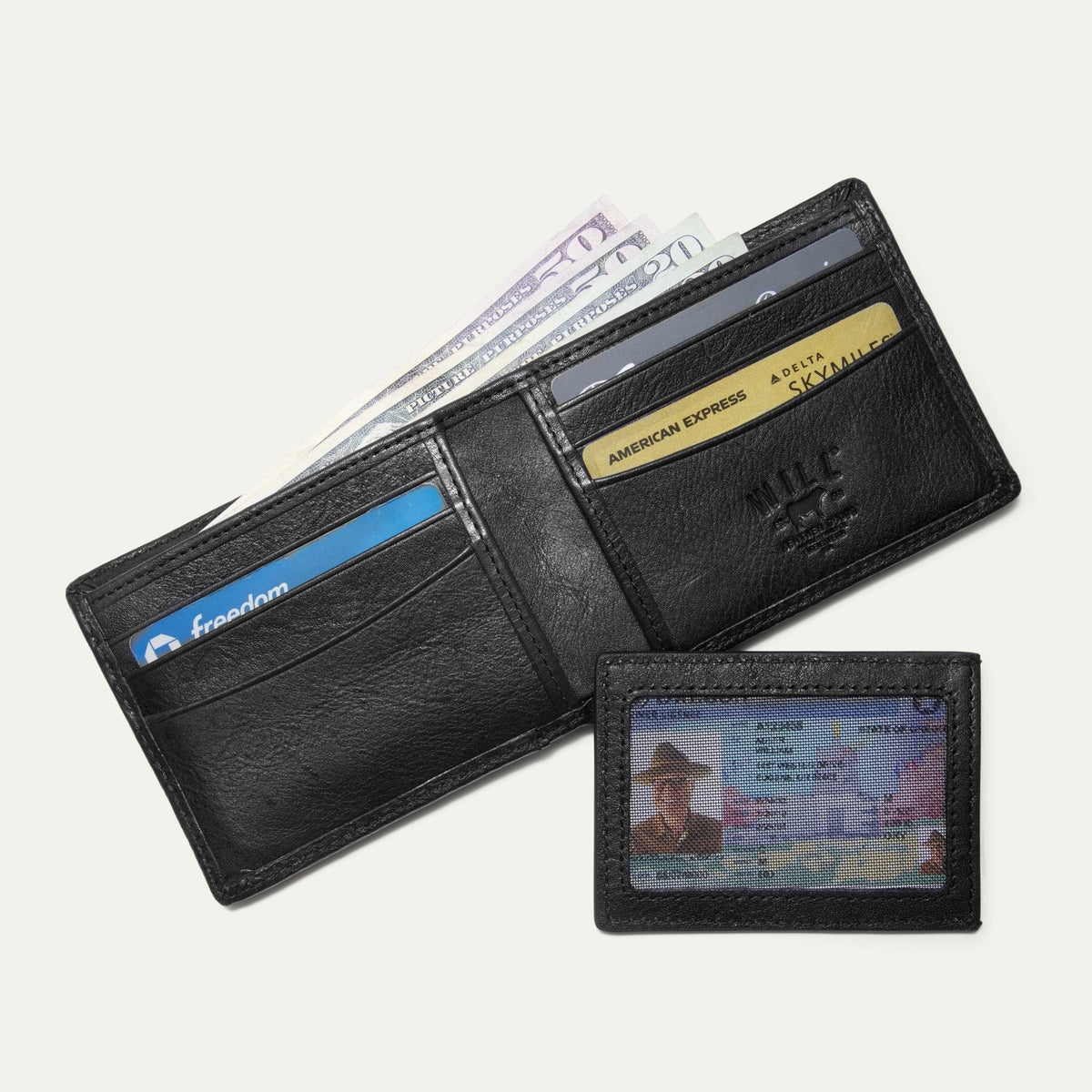 Will Leather Goods Companion Billfold Wallet Noir