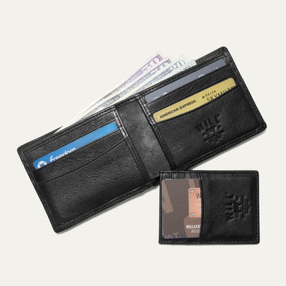 Will Leather Goods Companion Billfold Wallet Noir