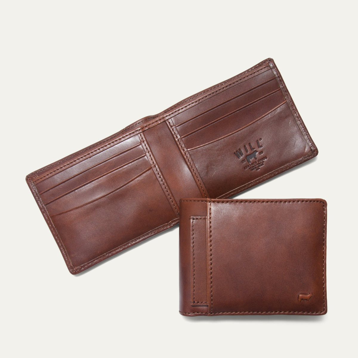 Will Leather Goods Companion Billfold Wallet Noir