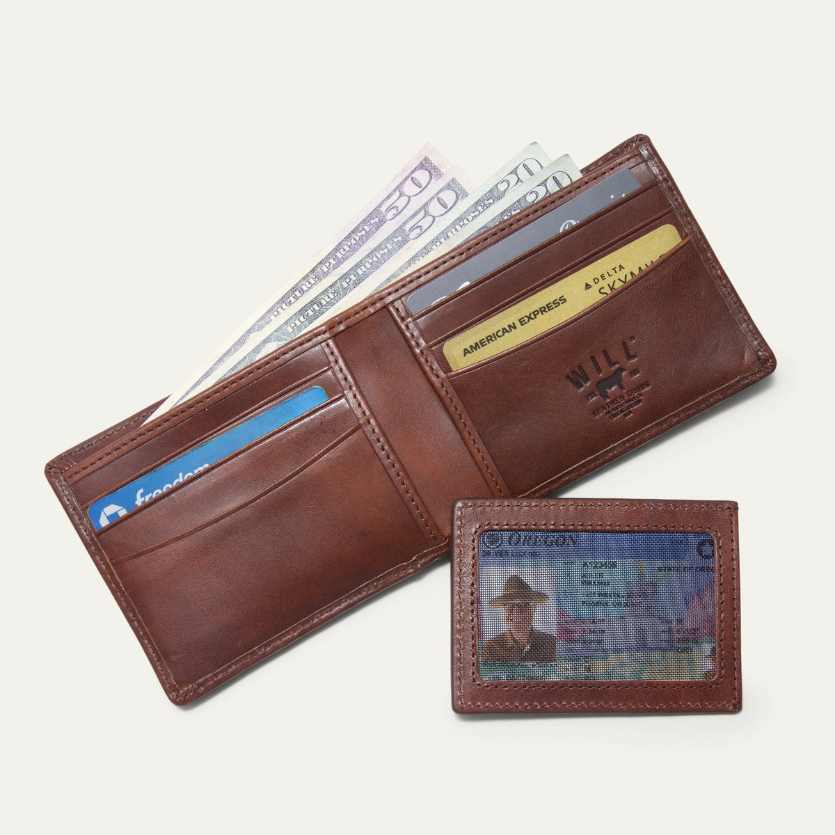 Will Leather Goods Companion Billfold Wallet Noir