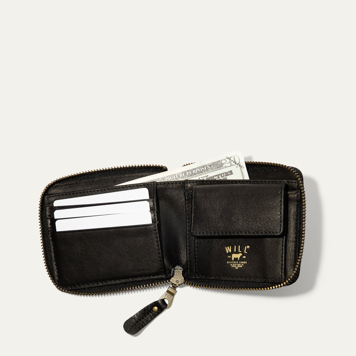 Will Leather Goods Zip Around French Wallet