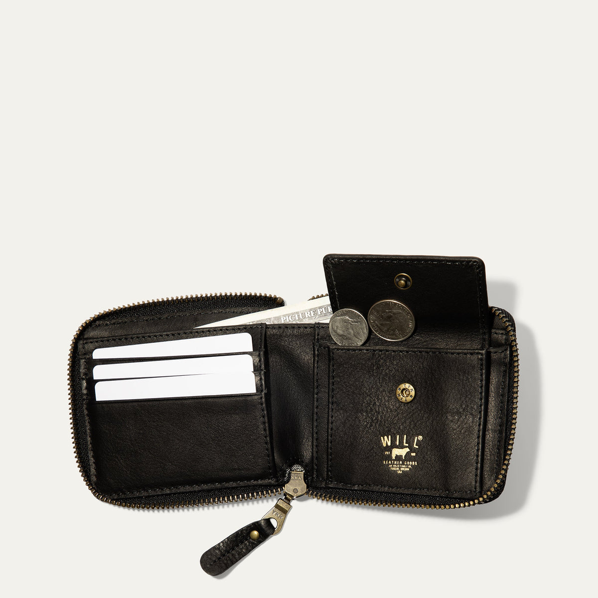 Will Leather Goods Zip Around French Wallet