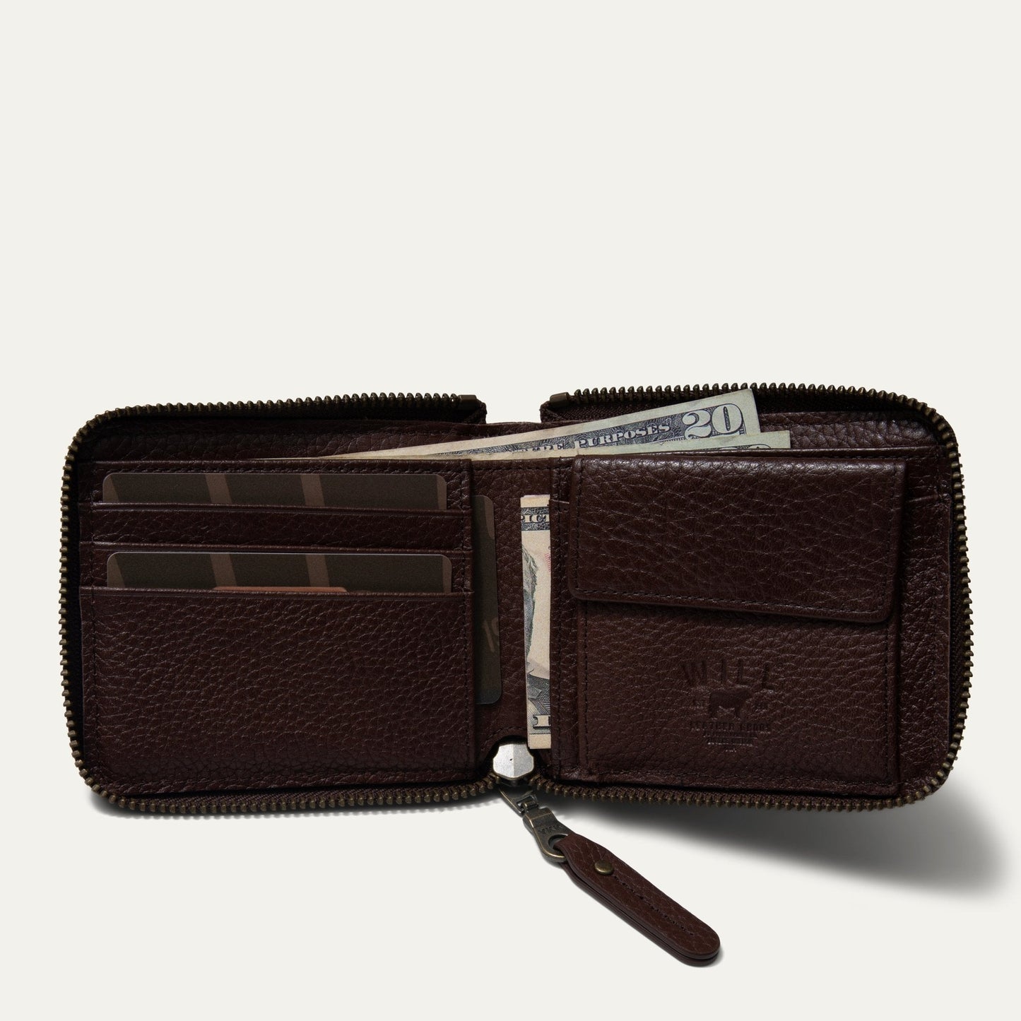Will Leather Goods Zip Around French Wallet